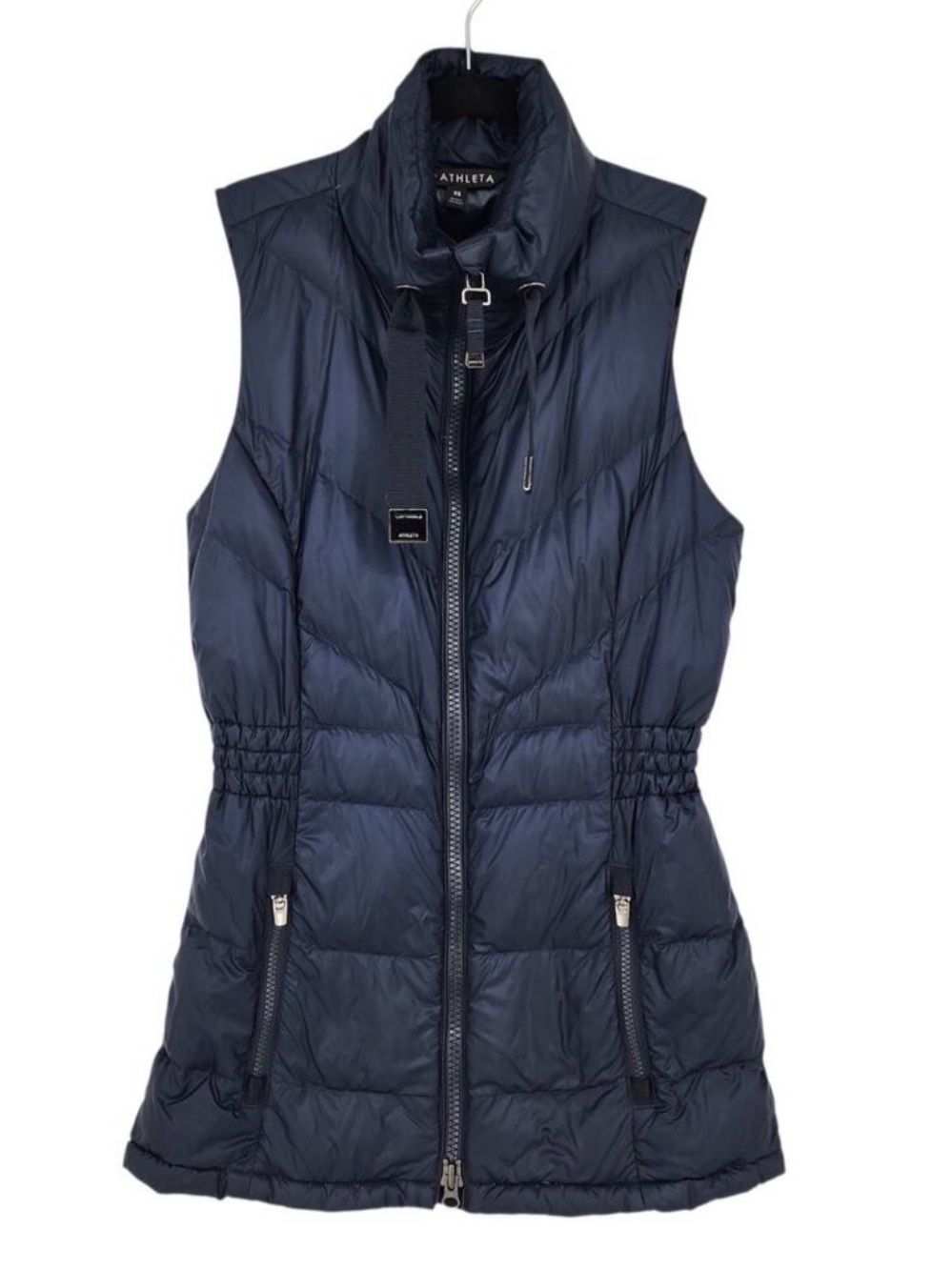 Athleta Navy Blue Quilted puffer Vest